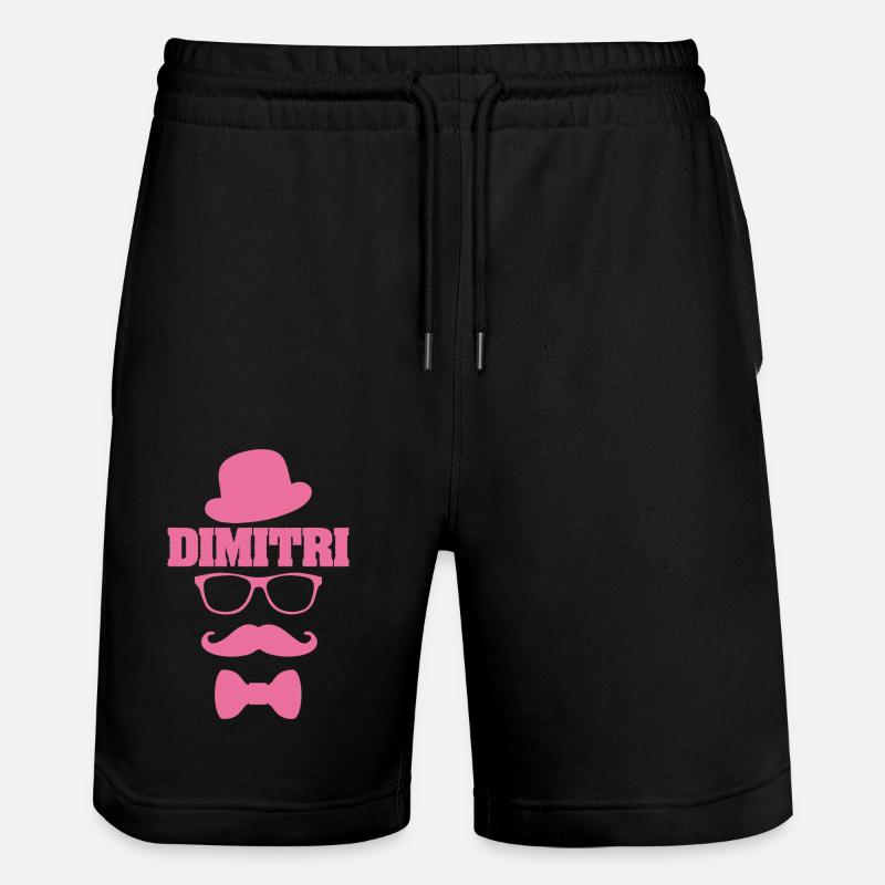 First name Dimitri - Stanley/Stella Trainer Unisex Organic Jogging Shorts - black