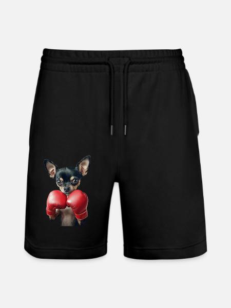 Chihuahua - Stanley/Stella Unisex Bio Joggingshorts Trainer  - Schwarz