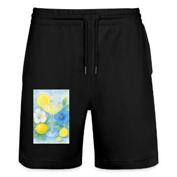 Summer holiday Cocktail - Stanley/Stella Unisex Bio Joggingshorts Trainer  - Schwarz - Vorne - Nik (191cm) & Marisol (170cm)