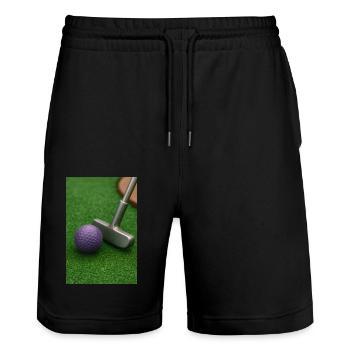 Sport - Minigolf - Short de jogging bio TRAINER Stanley/Stella unisexe - noir - Devant - Nik (191cm) & Marisol (170cm)