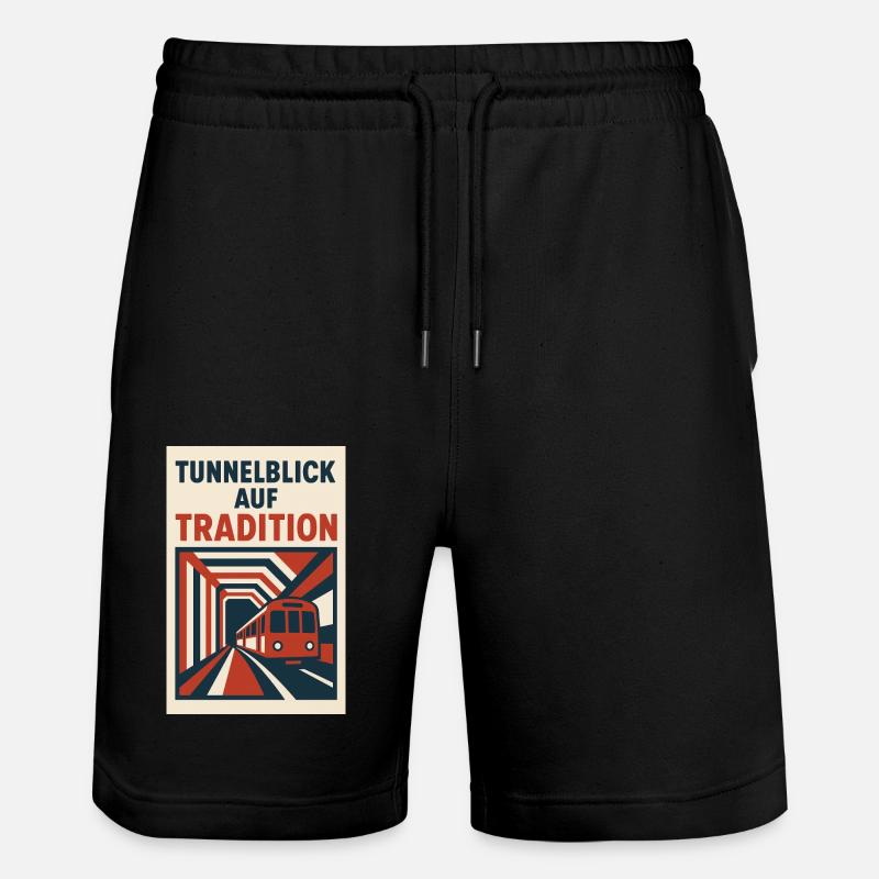 Tunnel vision on Tradition Ubahn - Stanley/Stella Trainer Unisex Organic Jogging Shorts - black