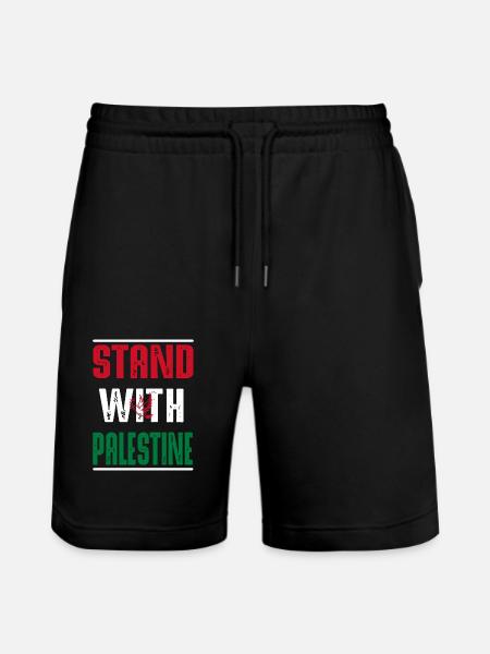 Stand with Palestine - Stanley/Stella Unisex Bio Joggingshorts Trainer - Schwarz