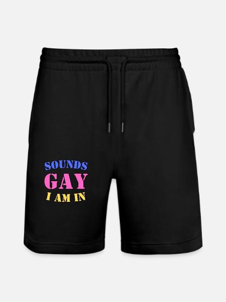 Sounds happy I'm on board - Stanley/Stella Trainer Unisex Organic Jogging Shorts - black