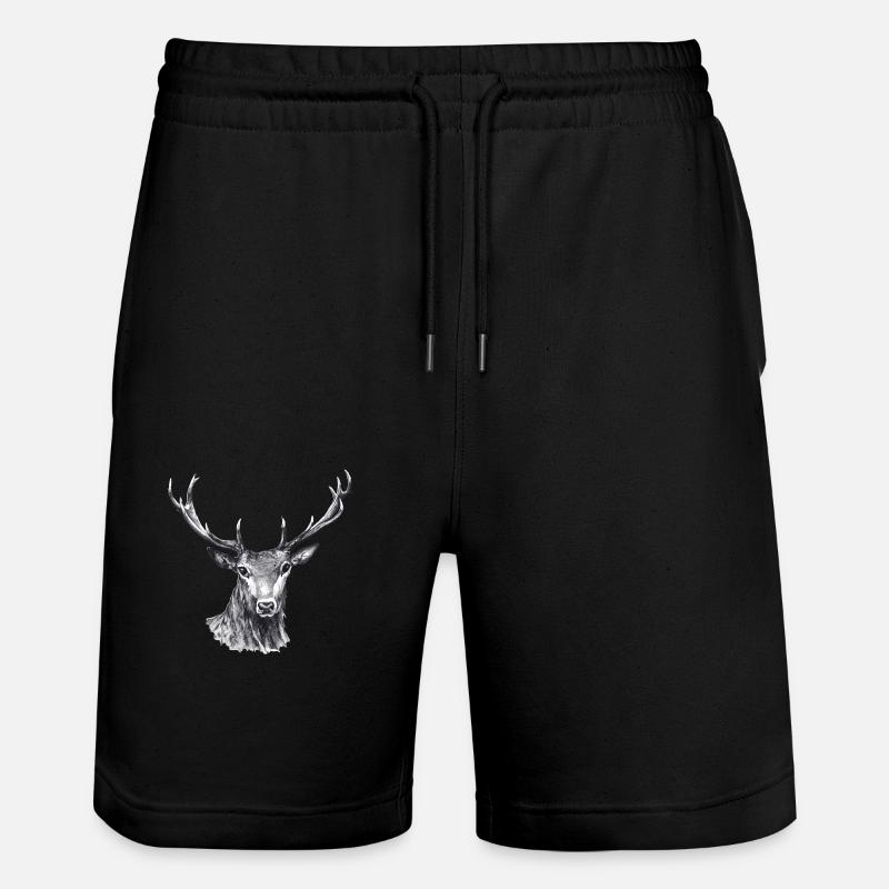 Cerf - Short de jogging bio TRAINER Stanley/Stella unisexe - noir