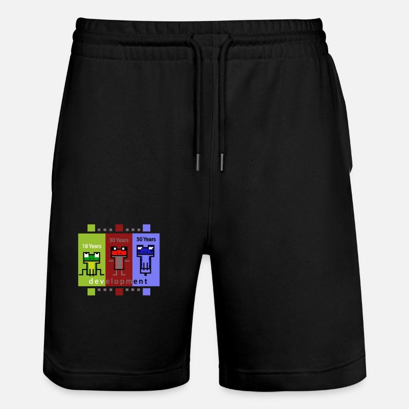 FrogDevelopment - Stanley/Stella Trainer Unisex Organic Jogging Shorts - black