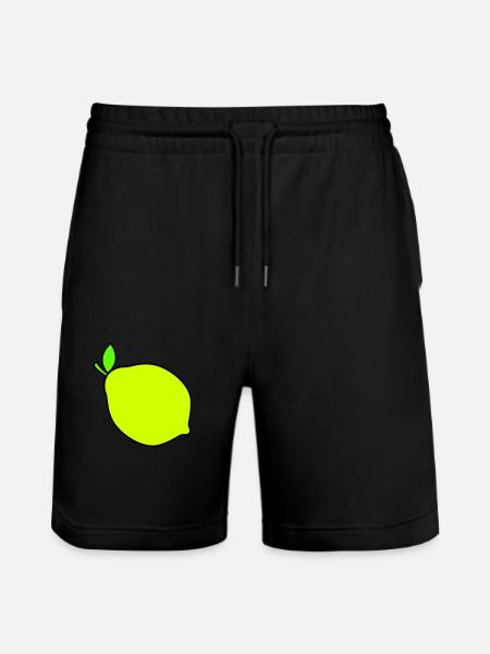 lemon - Stanley/Stella Trainer Unisex Organic Jogging Shorts - black