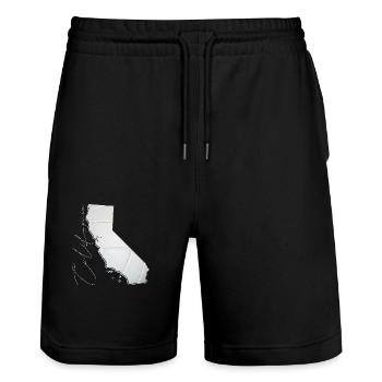 California (USA) | real volleyball | Map S - Stanley/Stella Trainer Unisex Organic Jogging Shorts - black - Front - Nik (191cm) & Marisol (170cm)