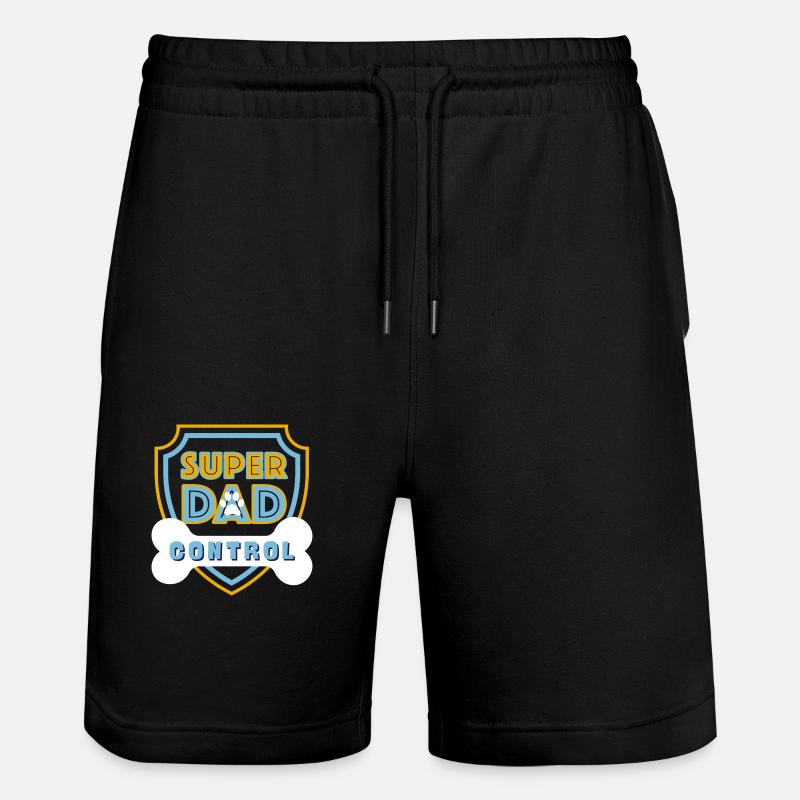 Super Dad Control Light Blue - Stanley/Stella Unisex Bio Joggingshorts Trainer  - Schwarz
