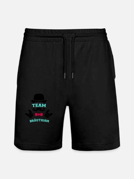 Team Groom - Stanley/Stella Trainer Unisex Organic Jogging Shorts - black