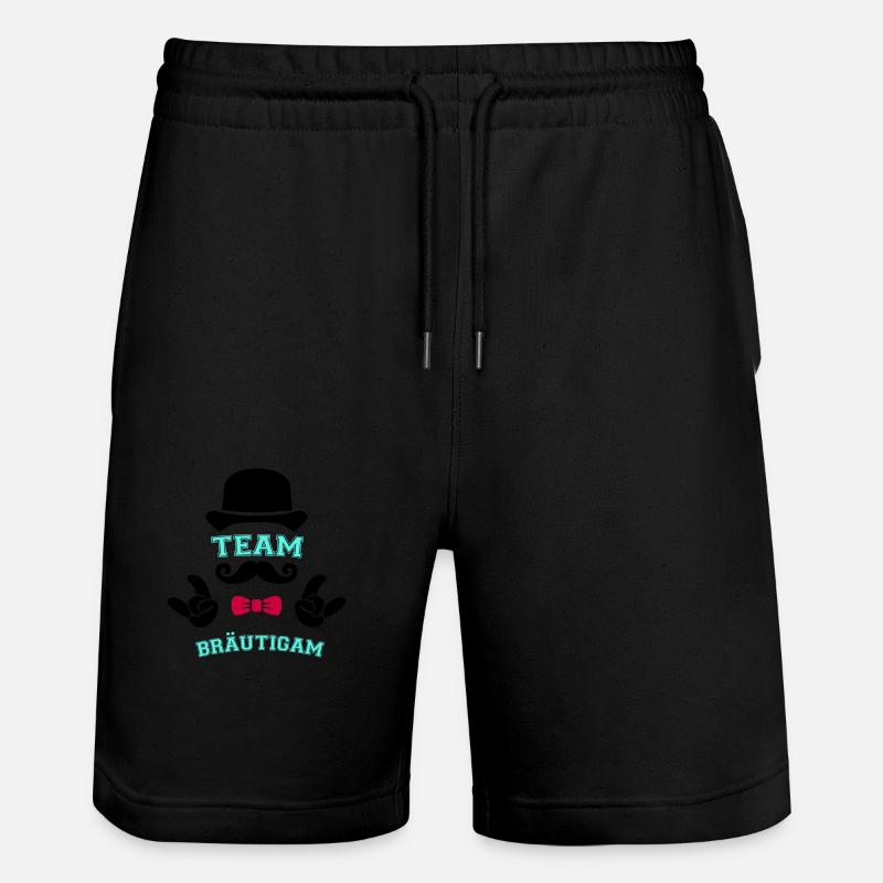 team bräutigam - Stanley/Stella Unisex Bio Joggingshorts Trainer  - Schwarz