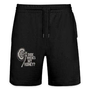 Funny statement saying about the surgery - Stanley/Stella Trainer Unisex Organic Jogging Shorts - black - Front - Nik (191cm) & Marisol (170cm)