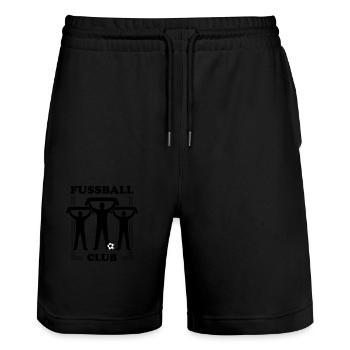 Fussball Club Fans - Stanley/Stella Unisex Bio Joggingshorts Trainer  - Schwarz - Vorne - Nik (191cm) & Marisol (170cm)