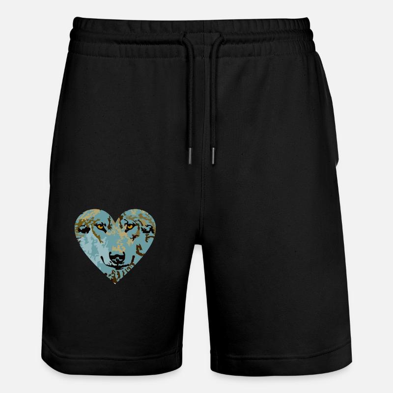 Cœur Loup Bleu - Short de jogging bio TRAINER Stanley/Stella unisexe - noir