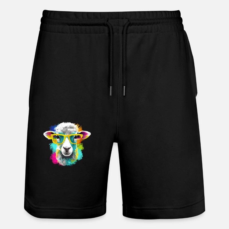 Bool das Schaf - Stanley/Stella Unisex Bio Joggingshorts Trainer  - Schwarz