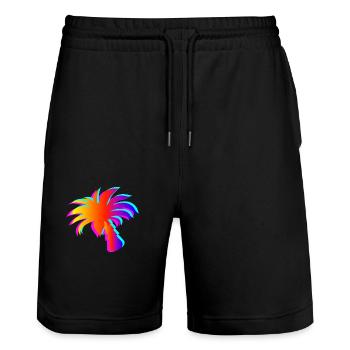 Electric Palms : des vibrations de fête vibrantes - Short de jogging bio TRAINER Stanley/Stella unisexe - noir - Devant - Nik (191cm) & Marisol (170cm)
