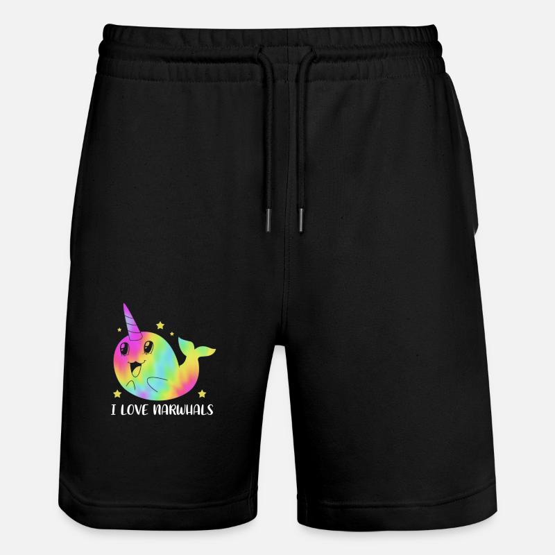 Narwal - Stanley/Stella Unisex Bio Joggingshorts Trainer  - Schwarz