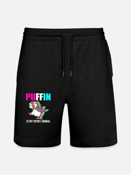 Papageientaucher Puffin - Stanley/Stella Trainer Unisex Organic Jogging Shorts - black