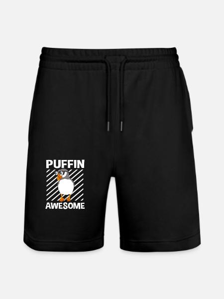 Papageientaucher Puffin - Stanley/Stella Trainer Unisex Organic Jogging Shorts - black