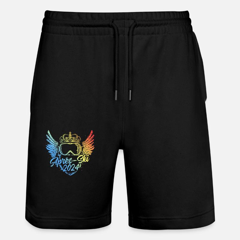 Apres Ski 2024 Bunt - Stanley/Stella Unisex Bio Joggingshorts Trainer  - Schwarz