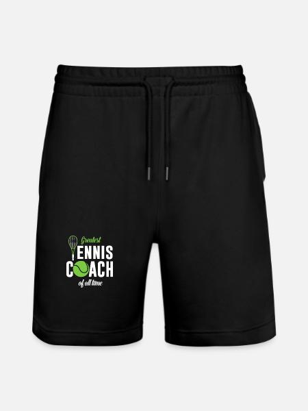 Largest tennis coach ever - Stanley/Stella Trainer Unisex Organic Jogging Shorts - black