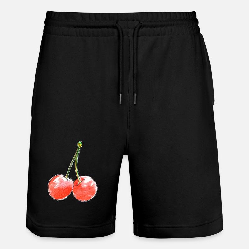 Sketch des Deux Cerises Sucrées - Short de jogging bio TRAINER Stanley/Stella unisexe - noir