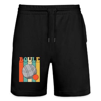 Boules de boule pour Bouler Boccia Jeu Botcha Boule - Short de jogging bio TRAINER Stanley/Stella unisexe - noir - Devant - Nik (191cm) & Marisol (170cm)