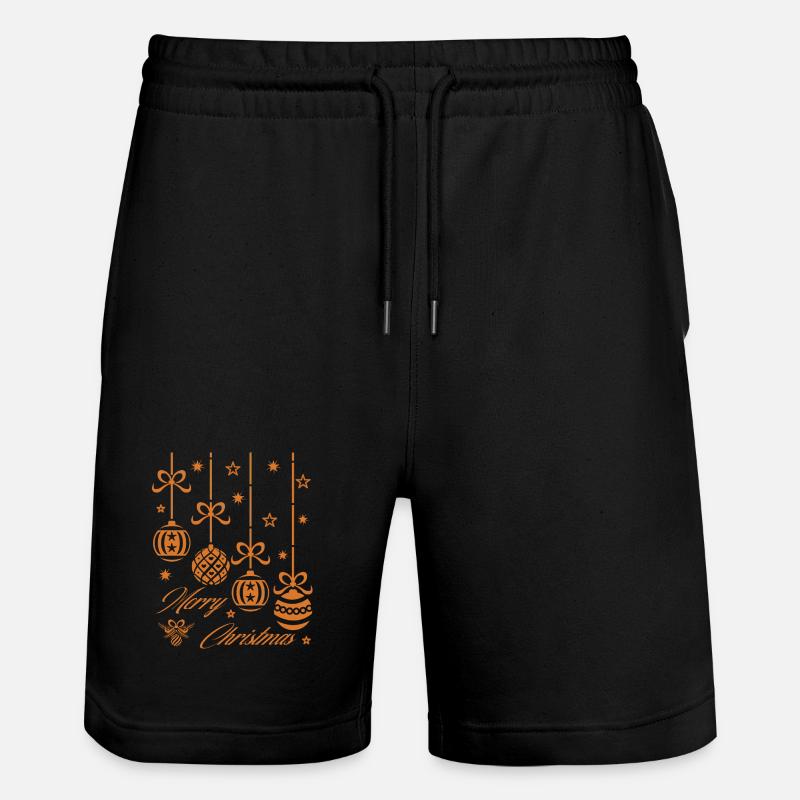 MERRY CHRISTMAS WEIHNACHTSKUGELN - Stanley/Stella Unisex Bio Joggingshorts Trainer  - Schwarz