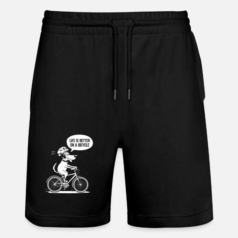 Bicycle Life Better Slogan Design - Short de jogging bio TRAINER Stanley/Stella unisexe - noir
