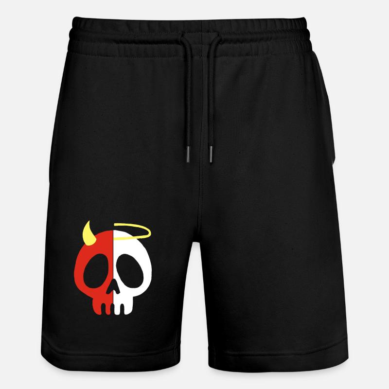 Crâne d'ange et de démon - Short de jogging bio TRAINER Stanley/Stella unisexe - noir