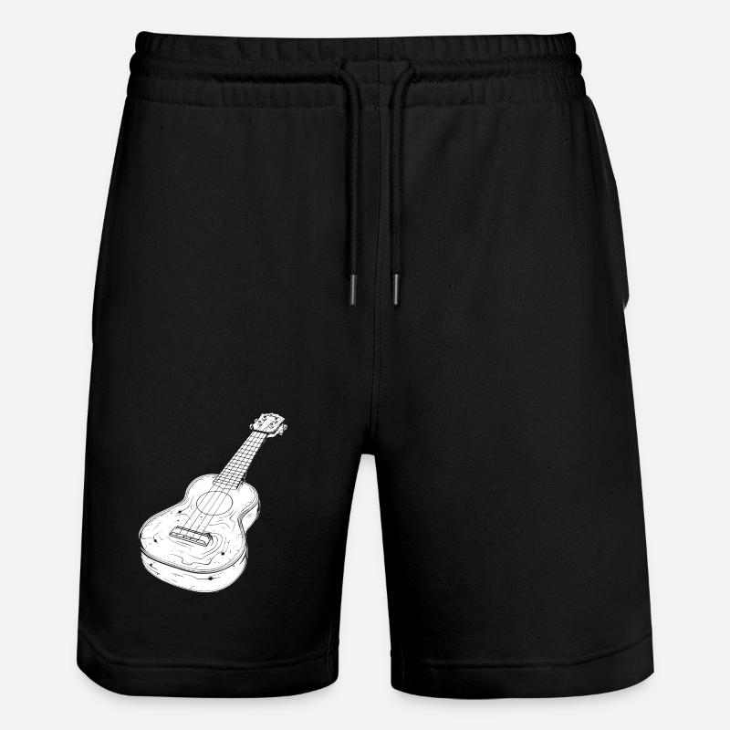 Dessin de ukulélé - Short de jogging bio TRAINER Stanley/Stella unisexe - noir