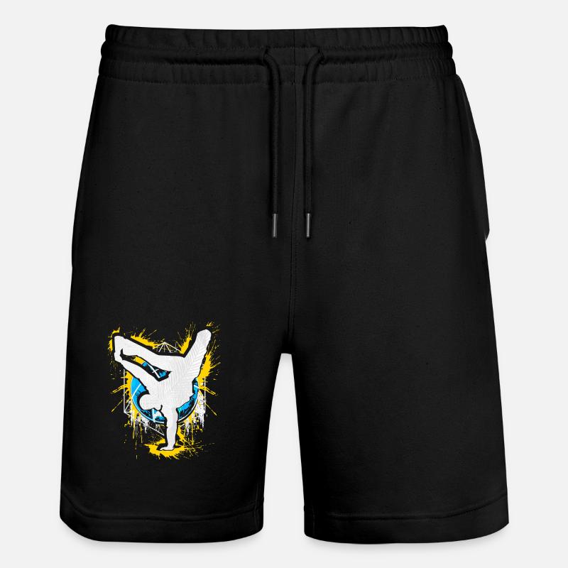 Breakdance Handstand Bboy - B-Boying Breakdancer - Stanley/Stella Unisex Bio Joggingshorts Trainer  - Schwarz