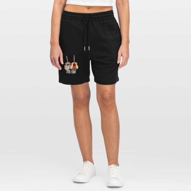 Zwei Mops - Hunde oder Putzgeräte? Hunde Humor? Stanley/Stella Unisex Bio Joggingshorts Trainer 