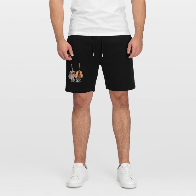 Zwei Mops - Hunde oder Putzgeräte? Hunde Humor? Stanley/Stella Unisex Bio Joggingshorts Trainer 