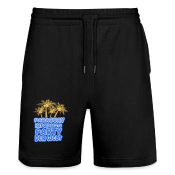 Paraguay als Urlaub - Stanley/Stella Unisex Bio Joggingshorts Trainer  - Schwarz - Vorne - Nik (191cm) & Marisol (170cm)