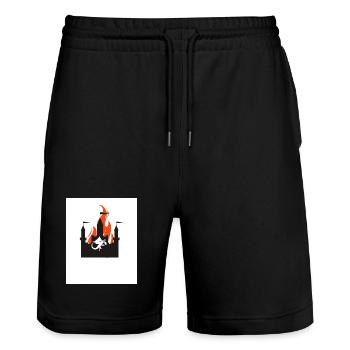 Brennende Drachenburg - Stanley/Stella Unisex Bio Joggingshorts Trainer  - Schwarz - Vorne - Nik (191cm) & Marisol (170cm)
