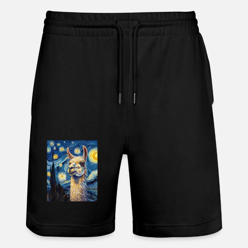 Lama Van Gogh Style - Short de jogging bio TRAINER Stanley/Stella unisexe - noir