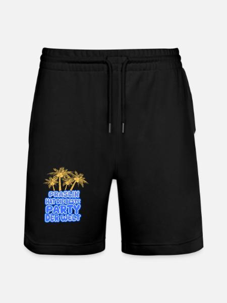 Urlaubsregion Praslin - Stanley/Stella Unisex Bio Joggingshorts Trainer - Schwarz