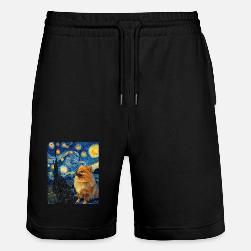Zwergspitz Spitz Pomeranian - Stanley/Stella Trainer Unisex Organic Jogging Shorts - black