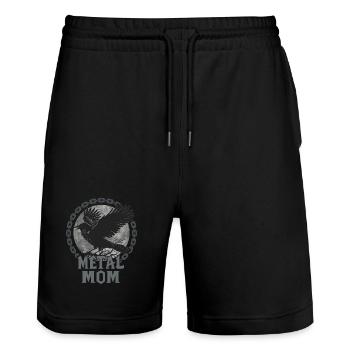 Metal Mom Raven Gift Heavy Metal Woman - Stanley/Stella Trainer Unisex Organic Jogging Shorts - black - Front - Nik (191cm) & Marisol (170cm)