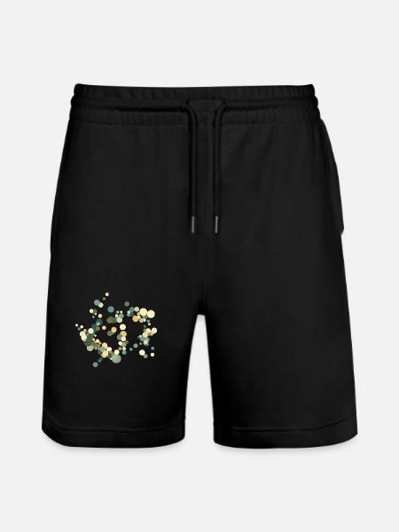 Kreis-Konfetti Farbkonzert - Stanley/Stella Unisex Bio Joggingshorts Trainer  - Schwarz