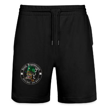 Irische Republikaner Zitat Grafik Bestseller - Stanley/Stella Unisex Bio Joggingshorts Trainer  - Schwarz - Vorne - Nik (191cm) & Marisol (170cm)