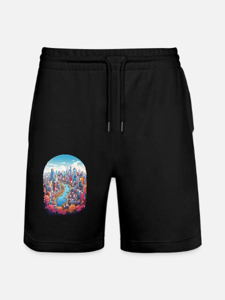 Paysage urbain - Short de jogging bio TRAINER Stanley/Stella unisexe - noir