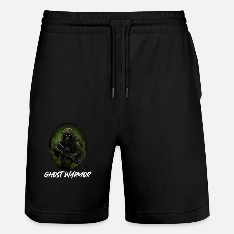 Ghost Warrior Soldat - Stanley/Stella Unisex Bio Joggingshorts Trainer - Schwarz