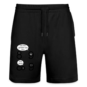Mathematics Joke - Stanley/Stella Trainer Unisex Organic Jogging Shorts - black - Front - Nik (191cm) & Marisol (170cm)