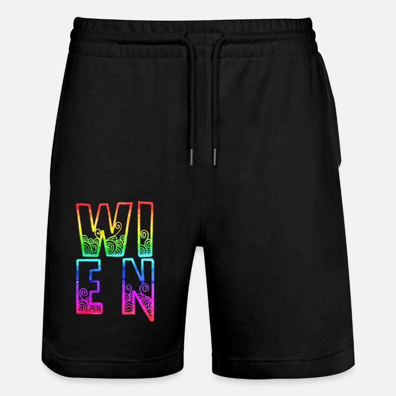 wien rs arc-en-ciel - Short de jogging bio TRAINER Stanley/Stella unisexe - noir