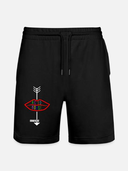 Acid-House-Musik-Logo-Lippe - Stanley/Stella Unisex Bio Joggingshorts Trainer  - Schwarz