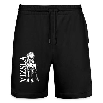 Vizsla Portrait Hunting Dog Dogs Wilsigns - Stanley/Stella Trainer Unisex Organic Jogging Shorts - black - Front - Nik (191cm) & Marisol (170cm)