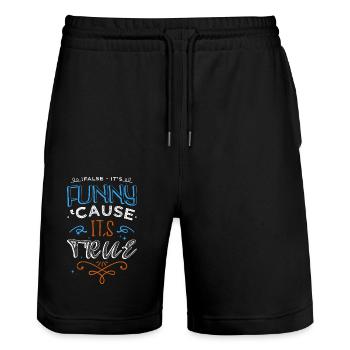 health informatics specialist - Stanley/Stella Unisex Bio Joggingshorts Trainer  - Schwarz - Vorne - Nik (191cm) & Marisol (170cm)