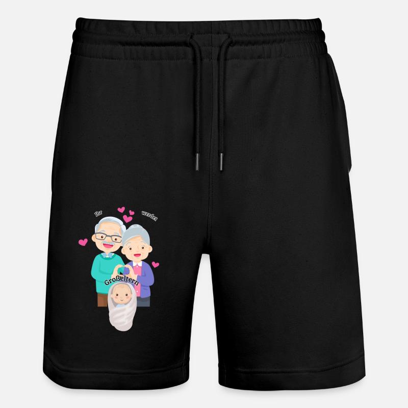 Ihr werdet Großeltern - Stanley/Stella Unisex Bio Joggingshorts Trainer - Schwarz