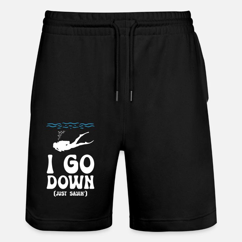 Je descends Funny Diving - Short de jogging bio TRAINER Stanley/Stella unisexe - noir